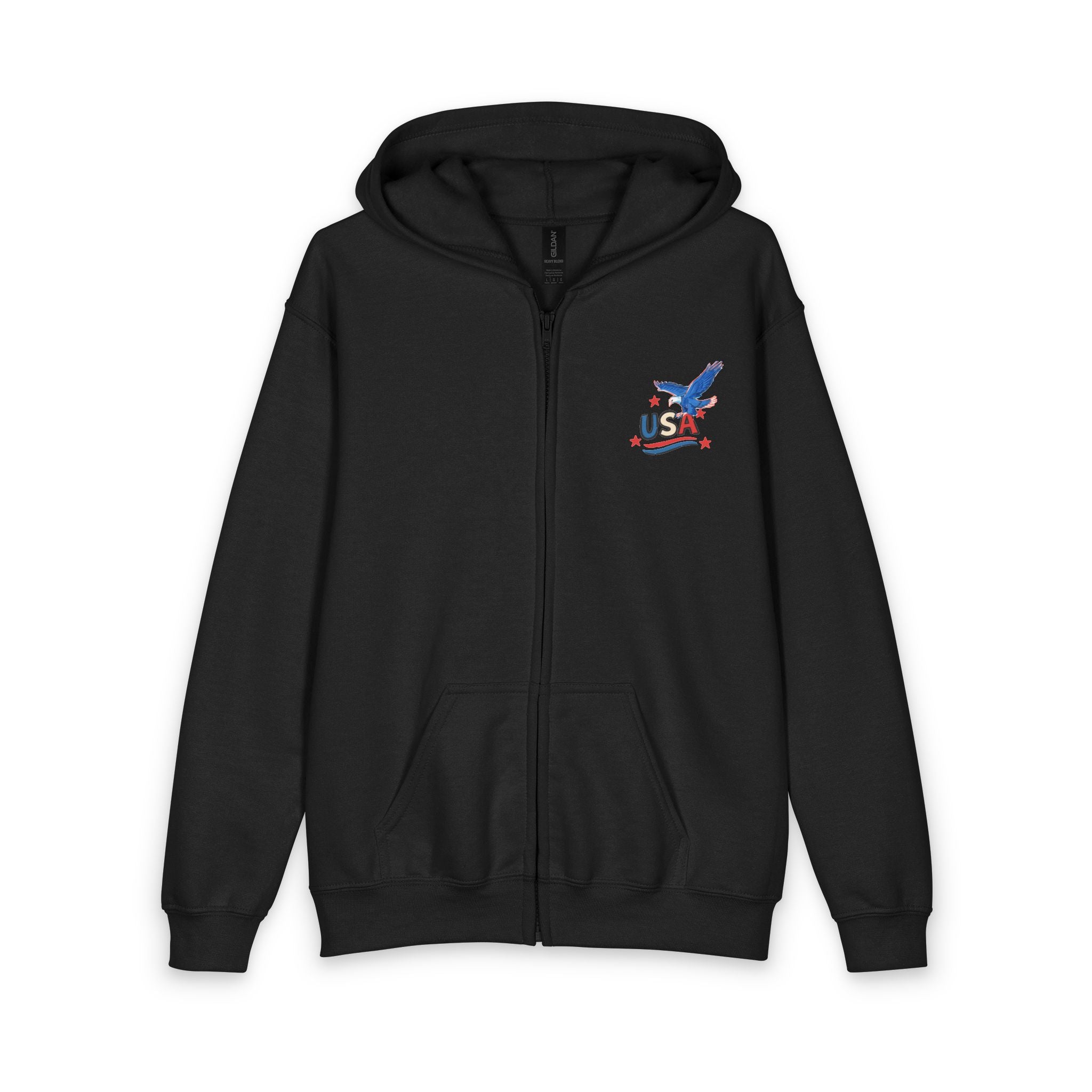 Youth Patriot 250 Anniversary Under God Heavy Blend Zipped Hoodie