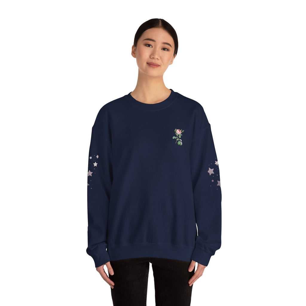 Under God | Watercolor Flag & Roses Women's Crewneck Sweatshirt