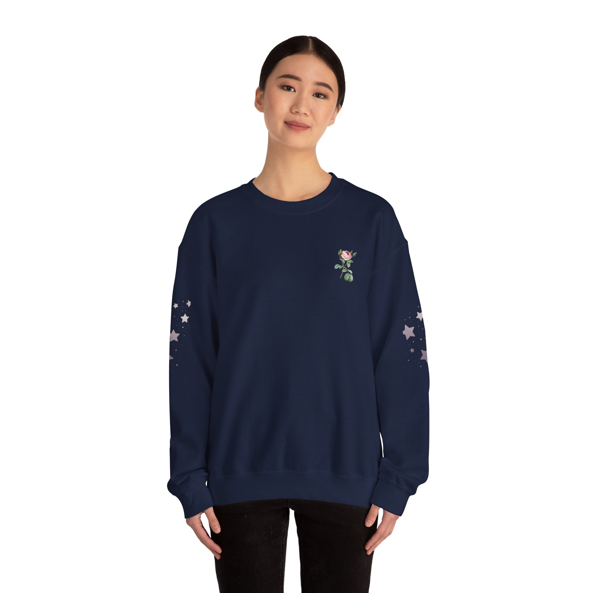 Under God | Watercolor Flag & Roses Women's Crewneck Sweatshirt