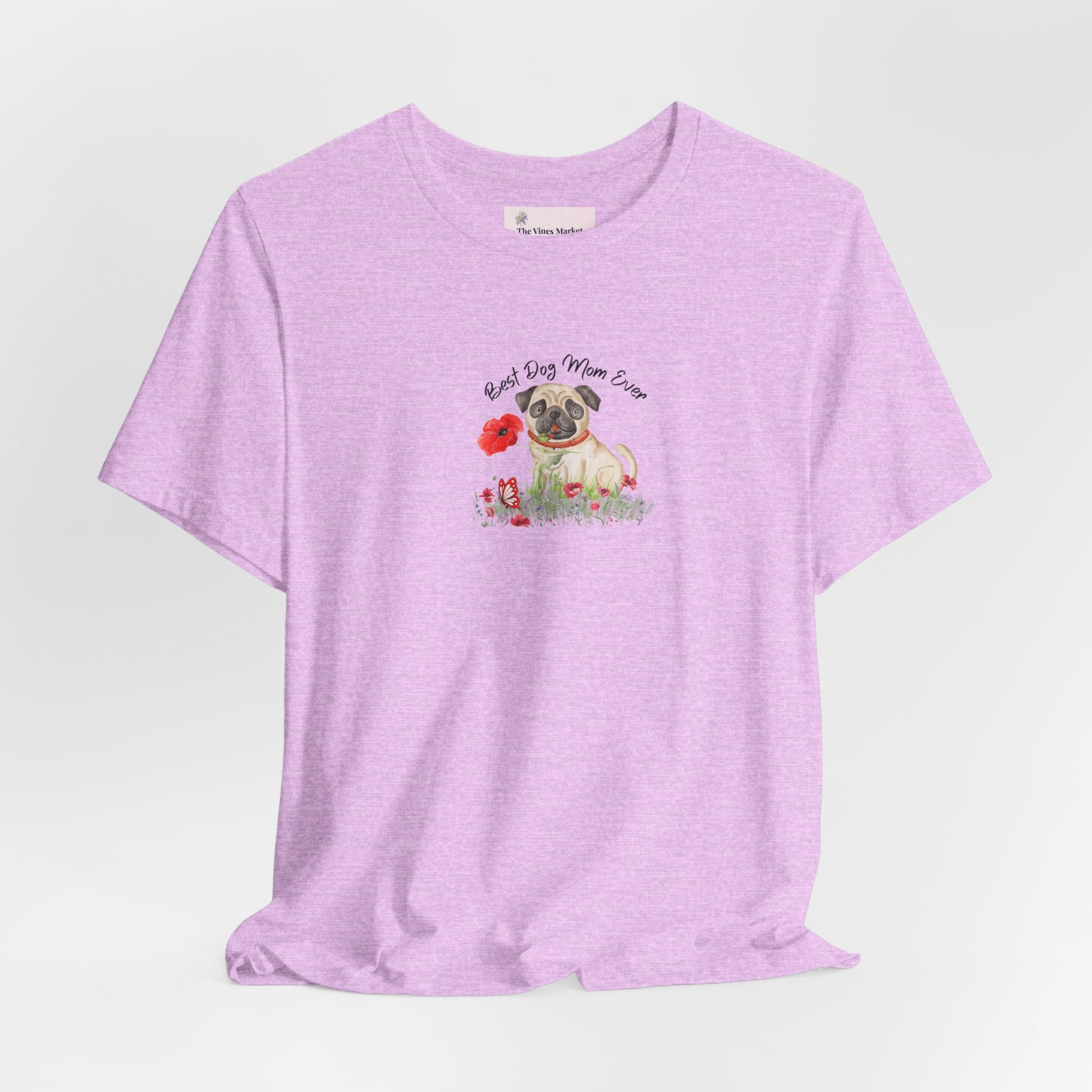 Best Dog Mom Ever Pug T-Shirt – Cute Dog Lover Gift Adult Female