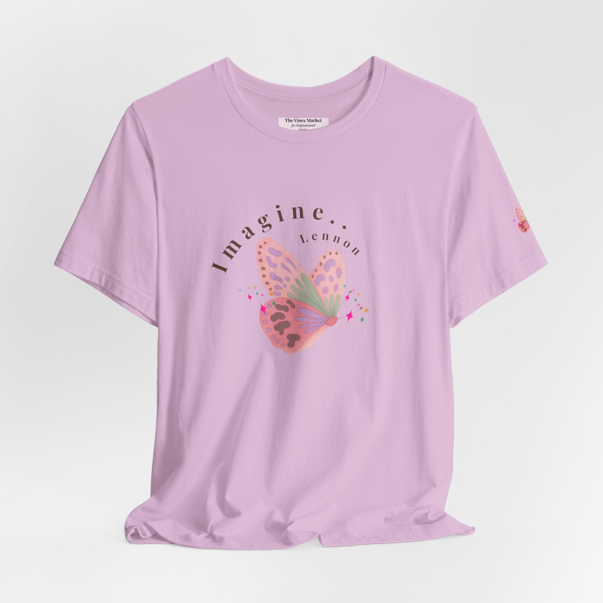 Peace and Love Imagine Tee | John Lennon 70's Butterfly Graphic T-Shirt