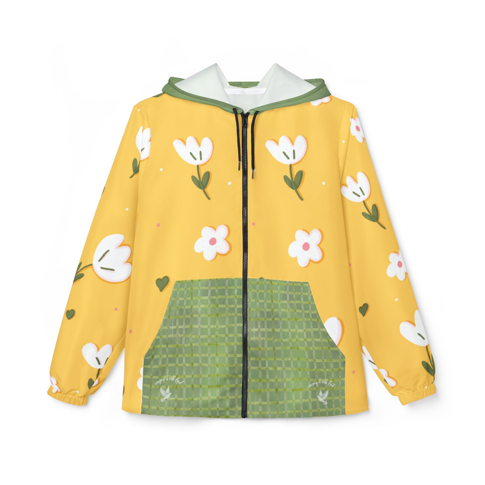 Winging It With God | Dove Floral Windbreaker Jacket – Faith Jacket Adult Female