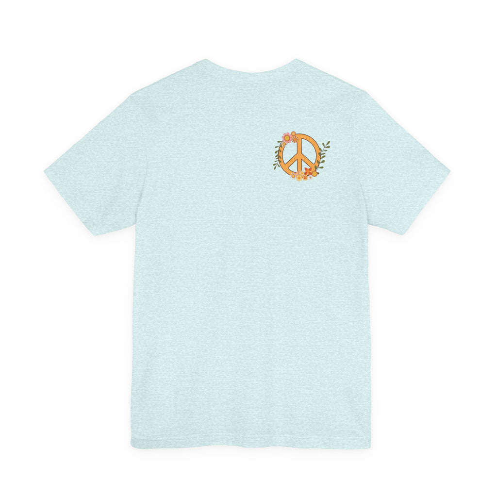 Adult Female Relaxed Comfort Tee:  Peace and Love