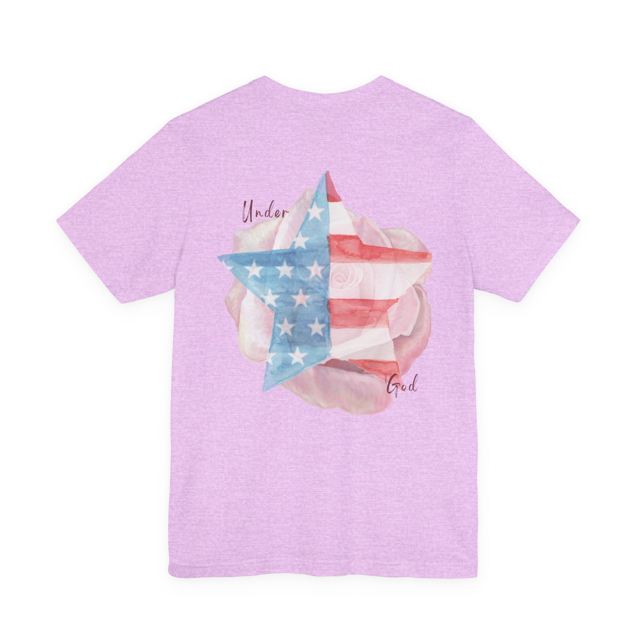 Under God | Soft Watercolor Star & Rose Women's Relaxed Tee