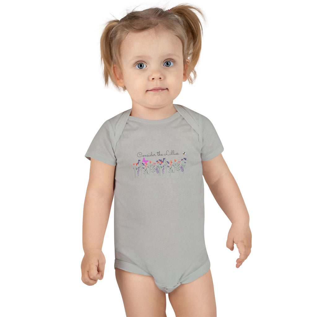 Baby Girls' Onesie — 'Consider the Lilies' Floral Christian Infant Bodysuit
