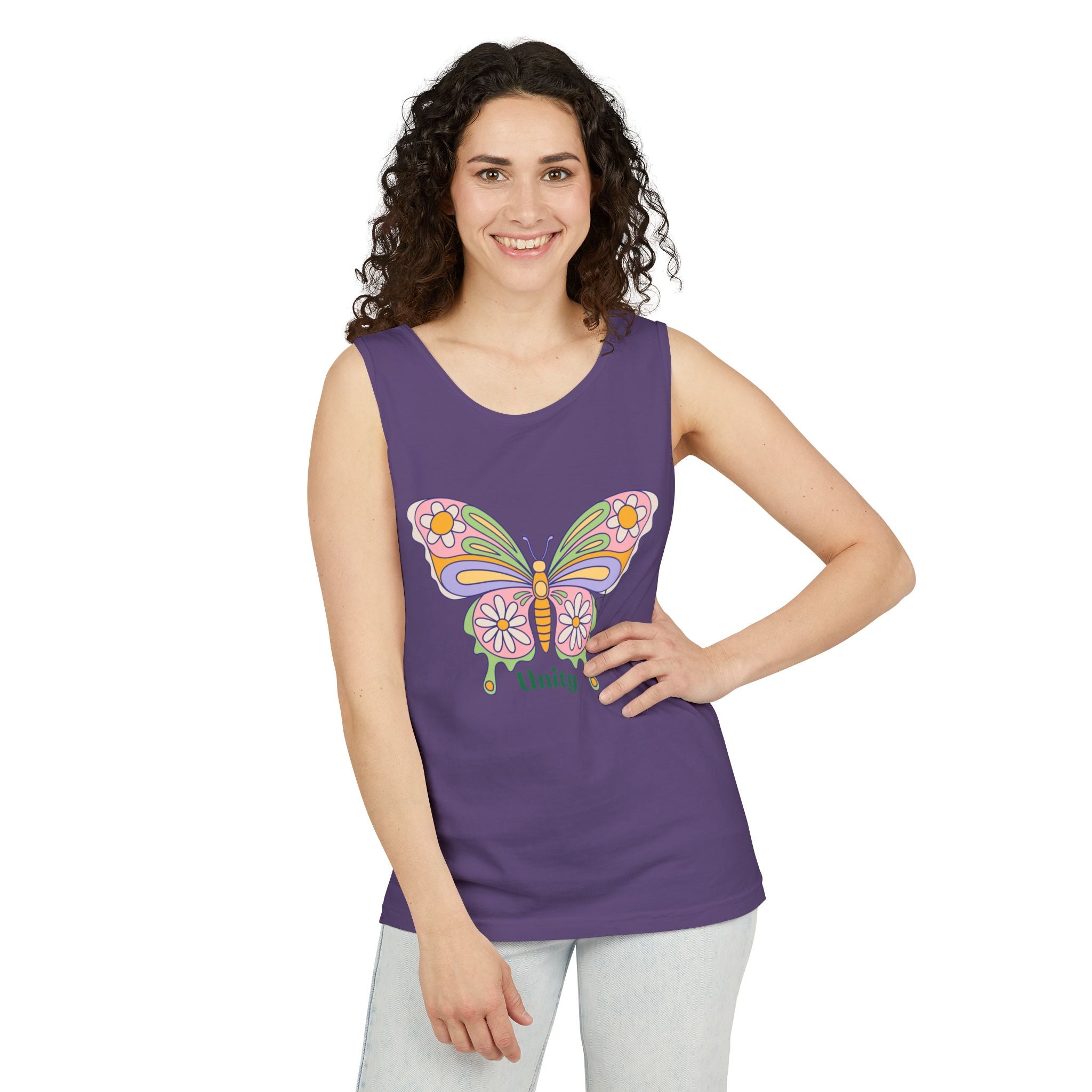 Soft Garment-Dyed Tank Top for Her:  Unity Heals