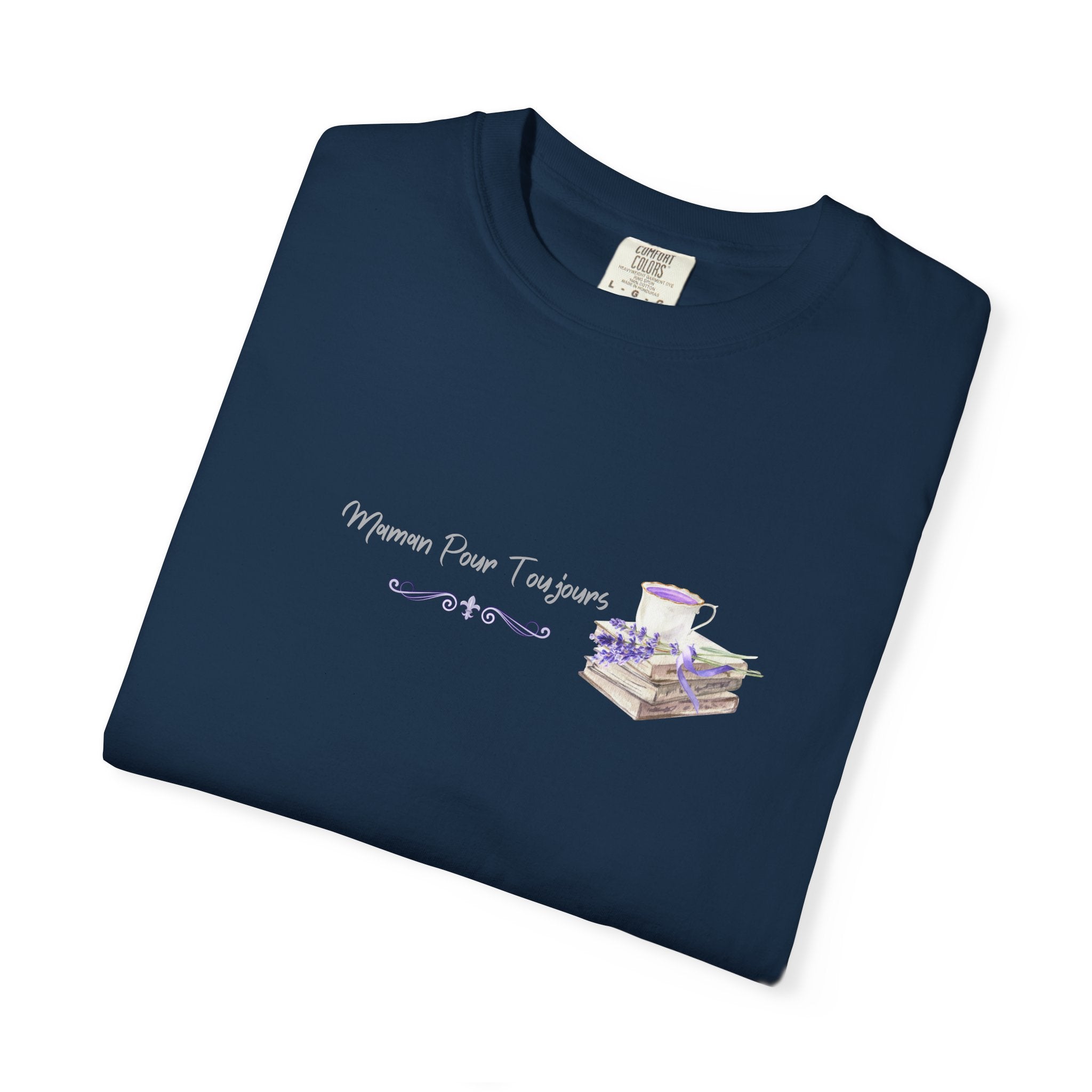 Maman Pour Toujours | French Mom Forever Books & Coffee T-Shirt – Adult Female Mother's Day Gift