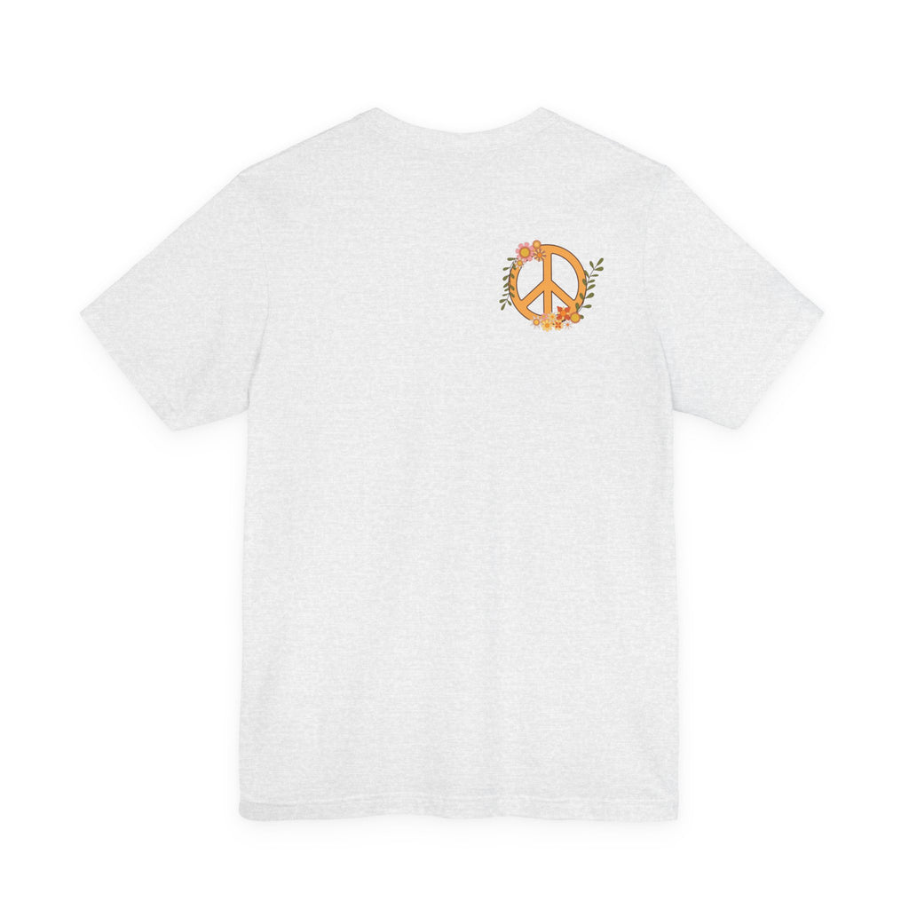 Adult Female Relaxed Comfort Tee:  Peace and Love