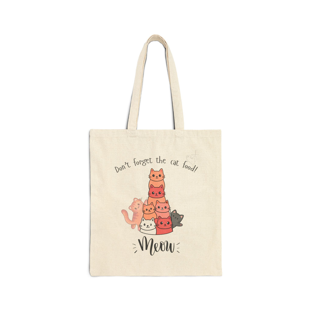 Meow! Cat Tote for Groceries,  Books, Whatever.. Cross on the back.