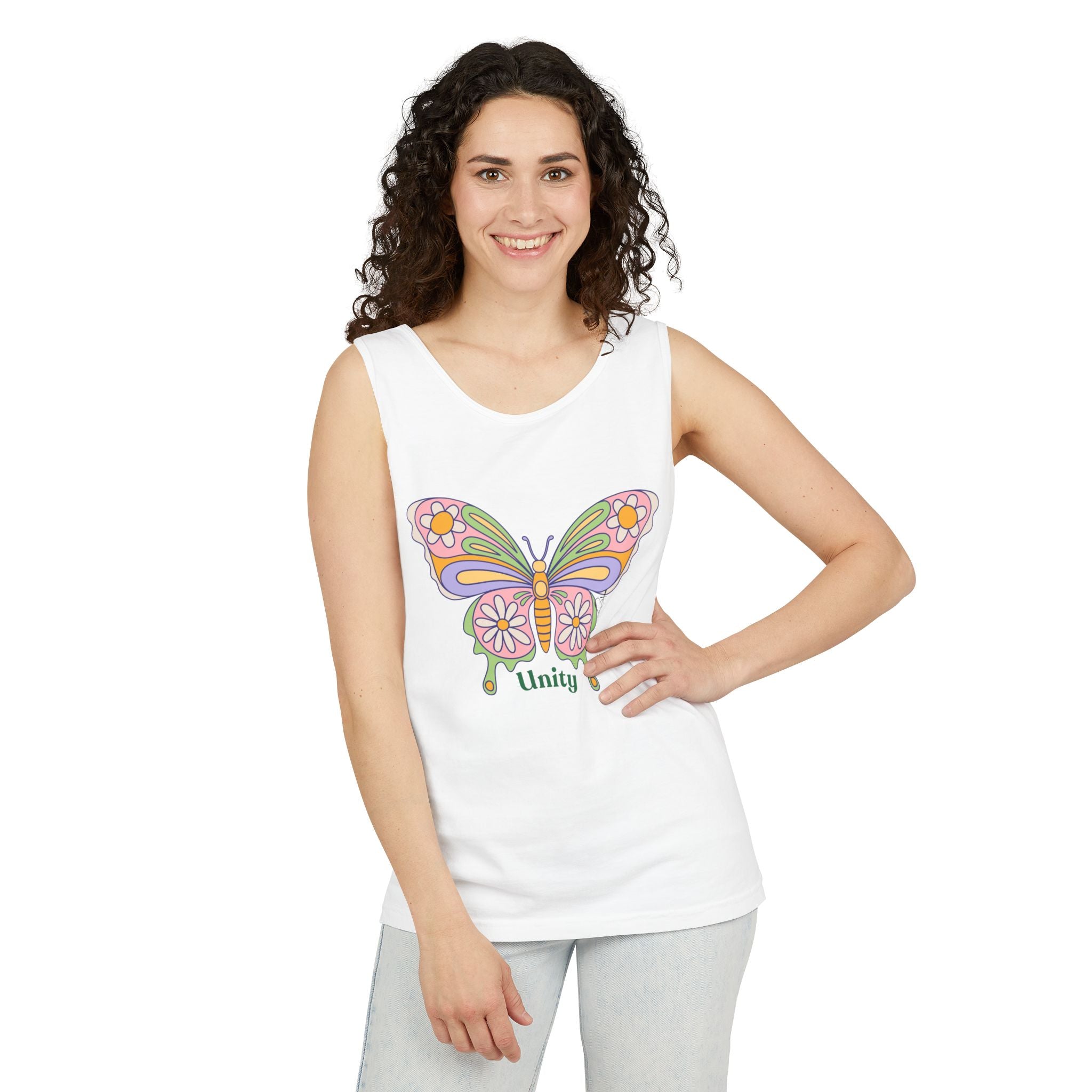Soft Garment-Dyed Tank Top for Her:  Unity Heals