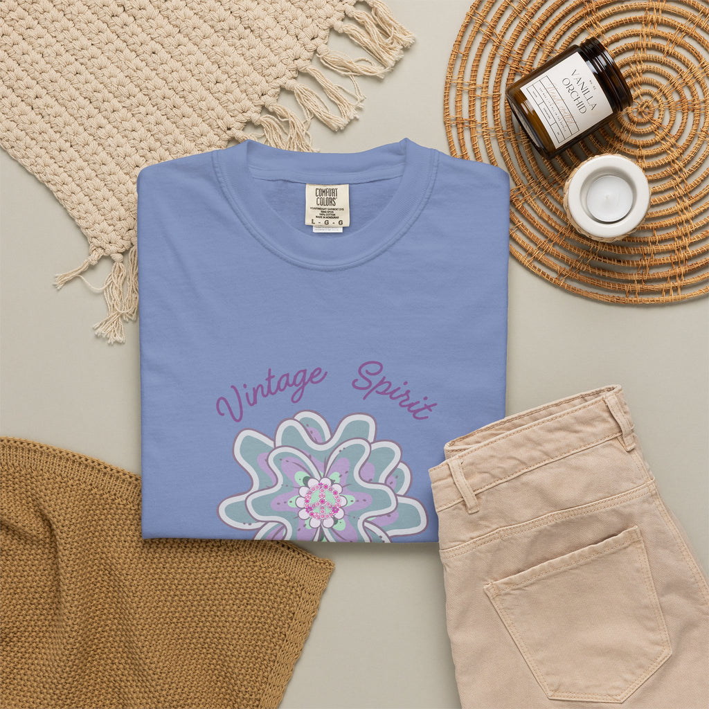 Peace and Love Vintage Spirit Floral T-Shirt -- For Her