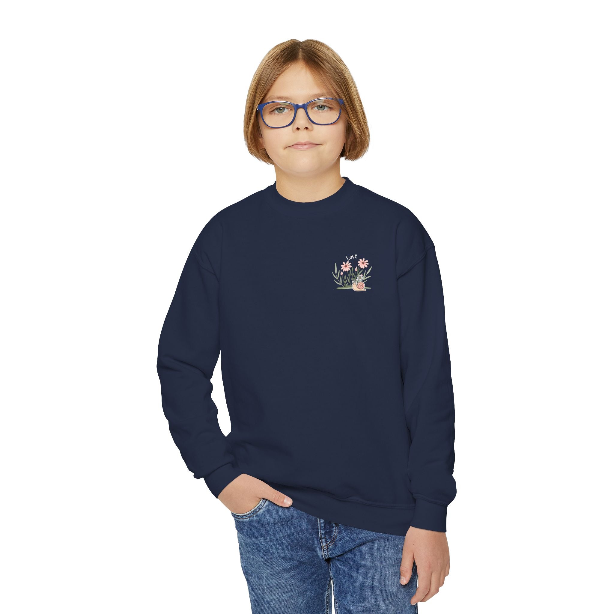 Youth Female Retro Crewneck Sweatshirt:  All You Need is Love
