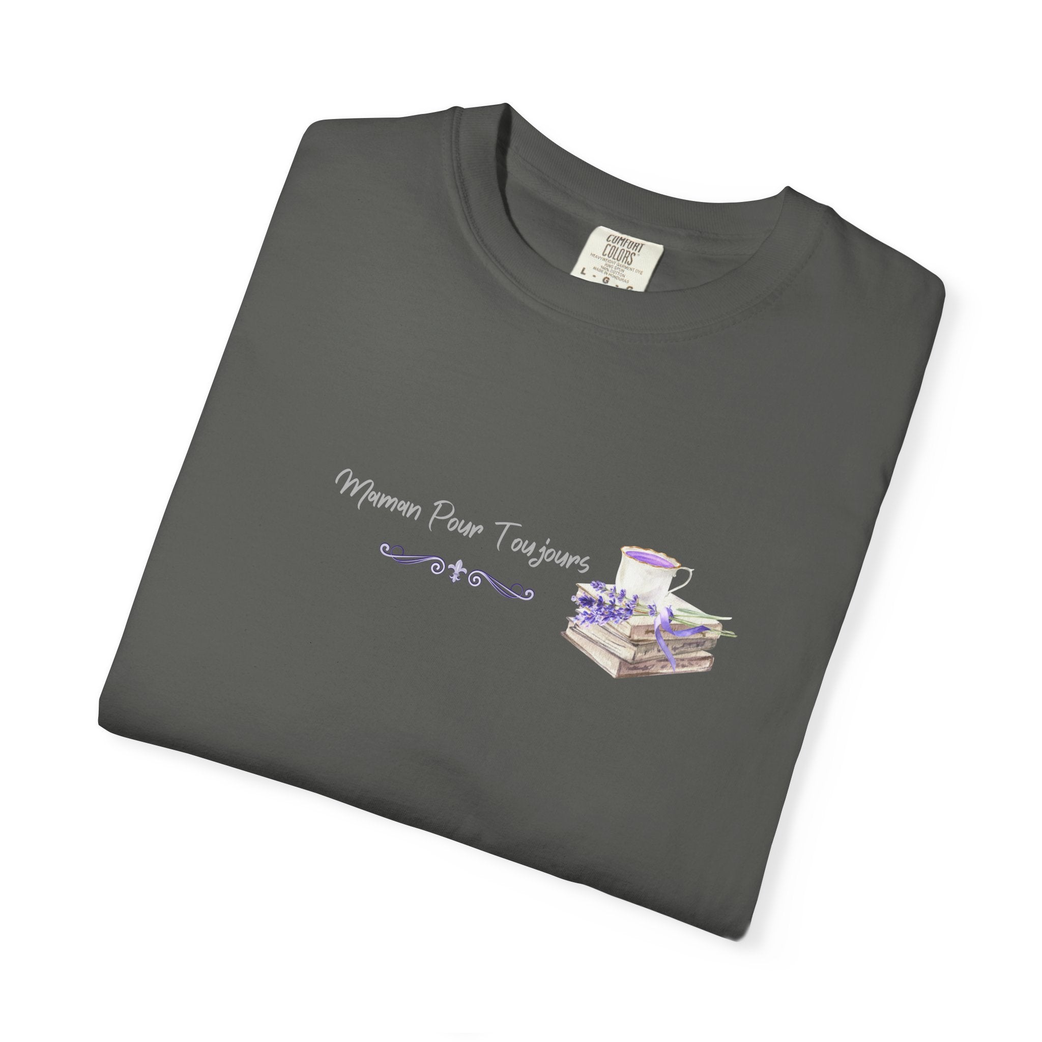 Maman Pour Toujours | French Mom Forever Books & Coffee T-Shirt – Adult Female Mother's Day Gift