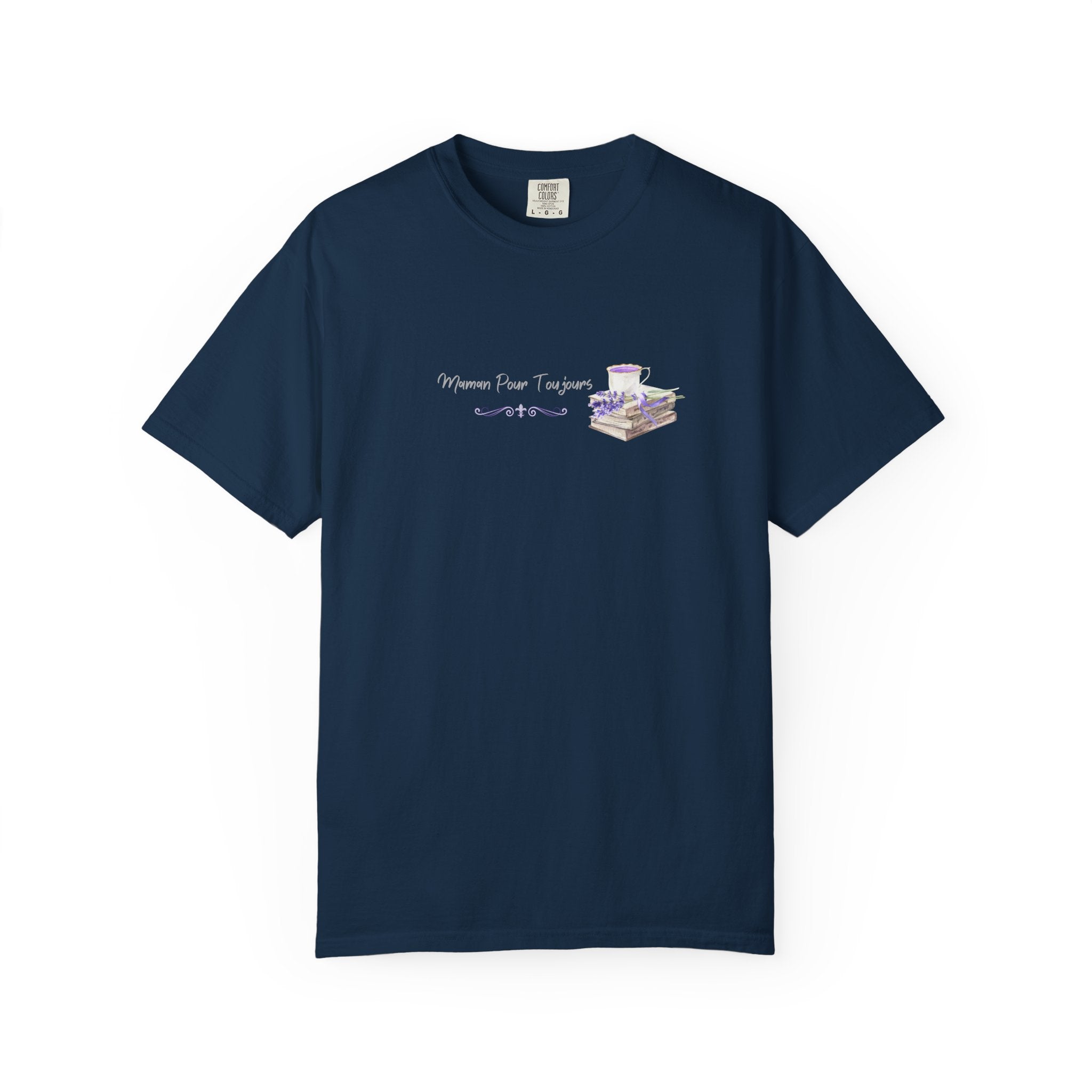 Maman Pour Toujours | French Mom Forever Books & Coffee T-Shirt – Adult Female Mother's Day Gift