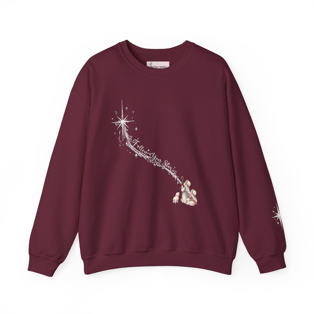 Follow Your Star | Women's Christmas Crewneck Sweatshirt