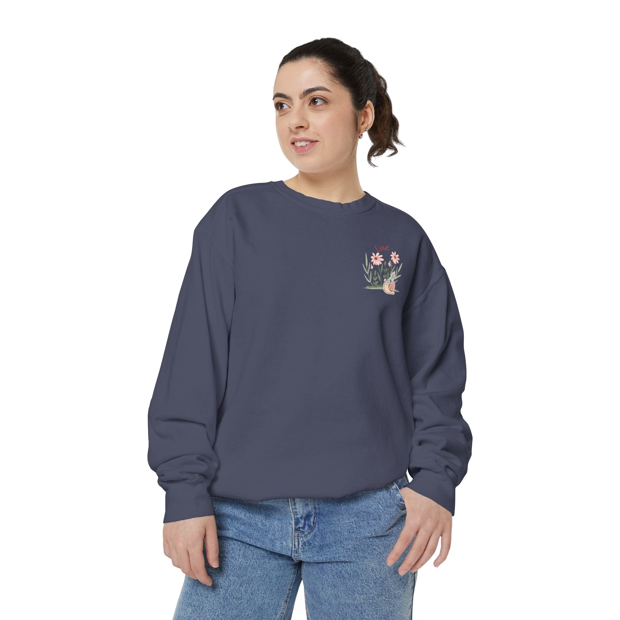 Retro Adult Female Crew Neck Sweatshirt:  All You Need is Love
