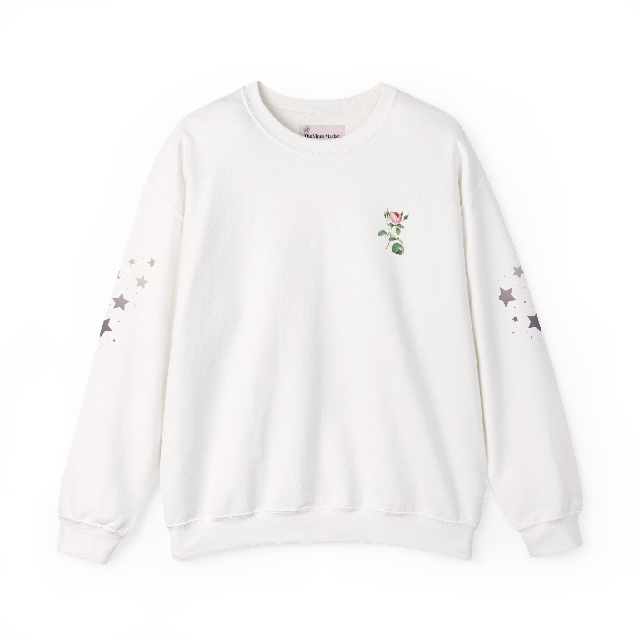 Under God | Watercolor Flag & Roses Women's Crewneck Sweatshirt