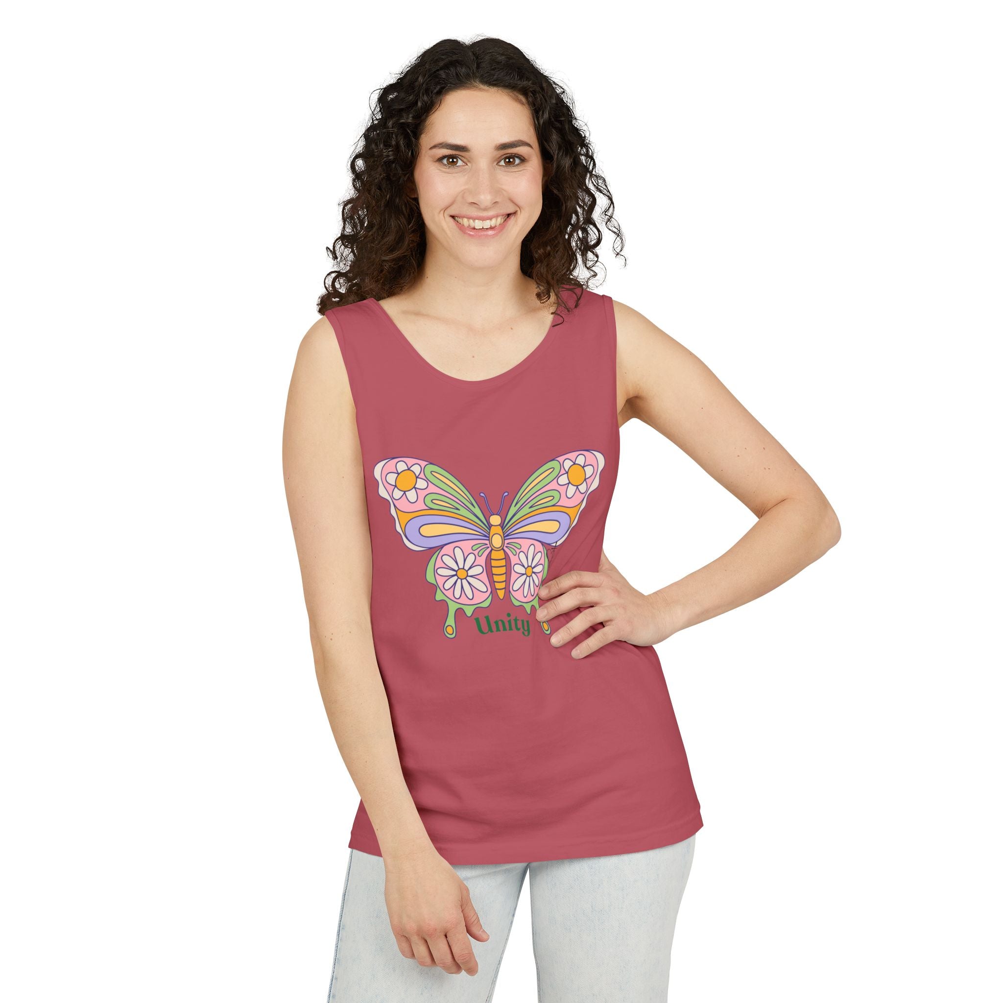 Soft Garment-Dyed Tank Top for Her:  Unity Heals