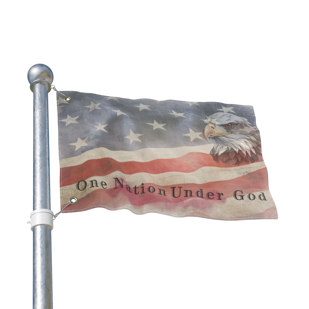 One Nation Under God - Patriotic Eagle Flag