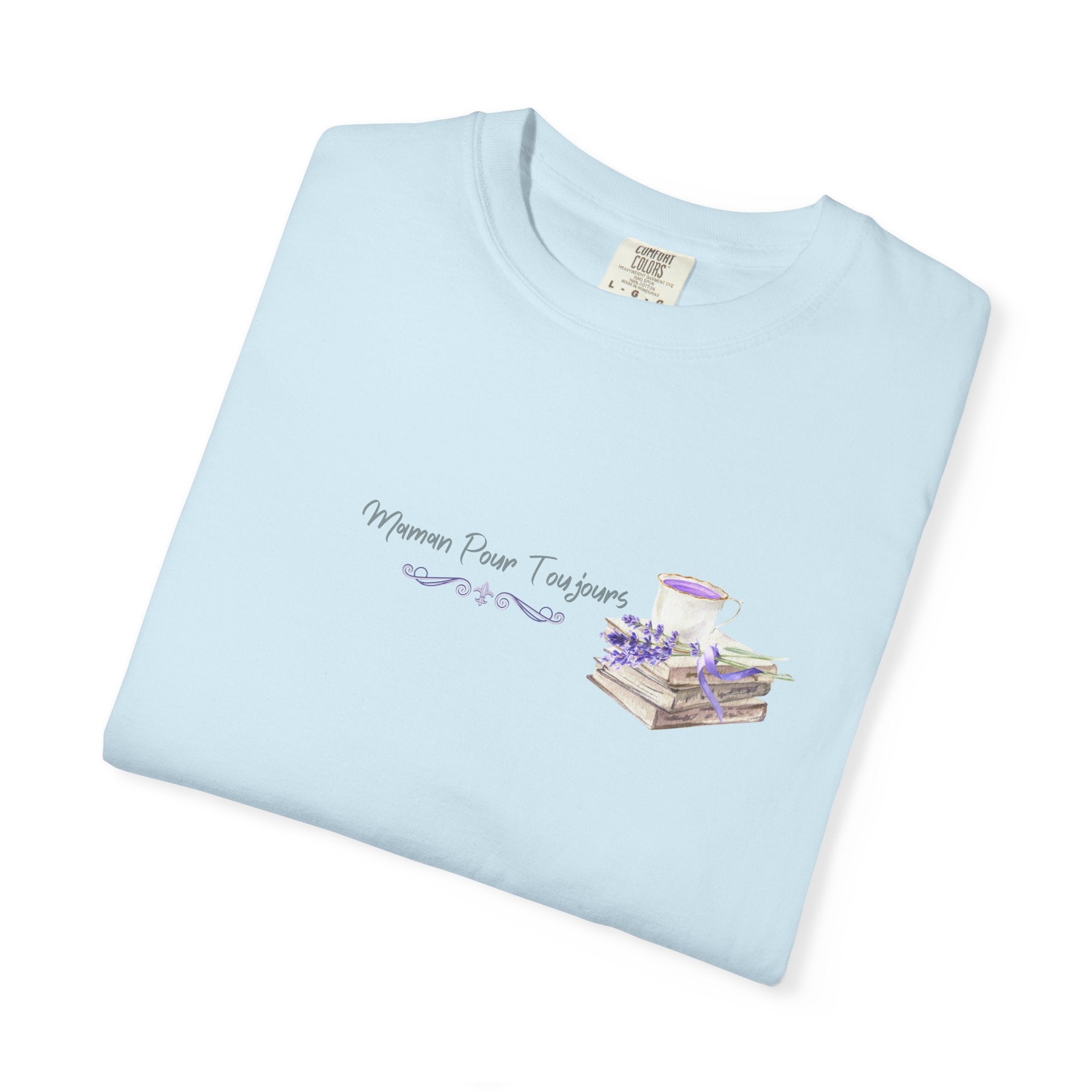 Maman Pour Toujours | French Mom Forever Books & Coffee T-Shirt – Adult Female Mother's Day Gift