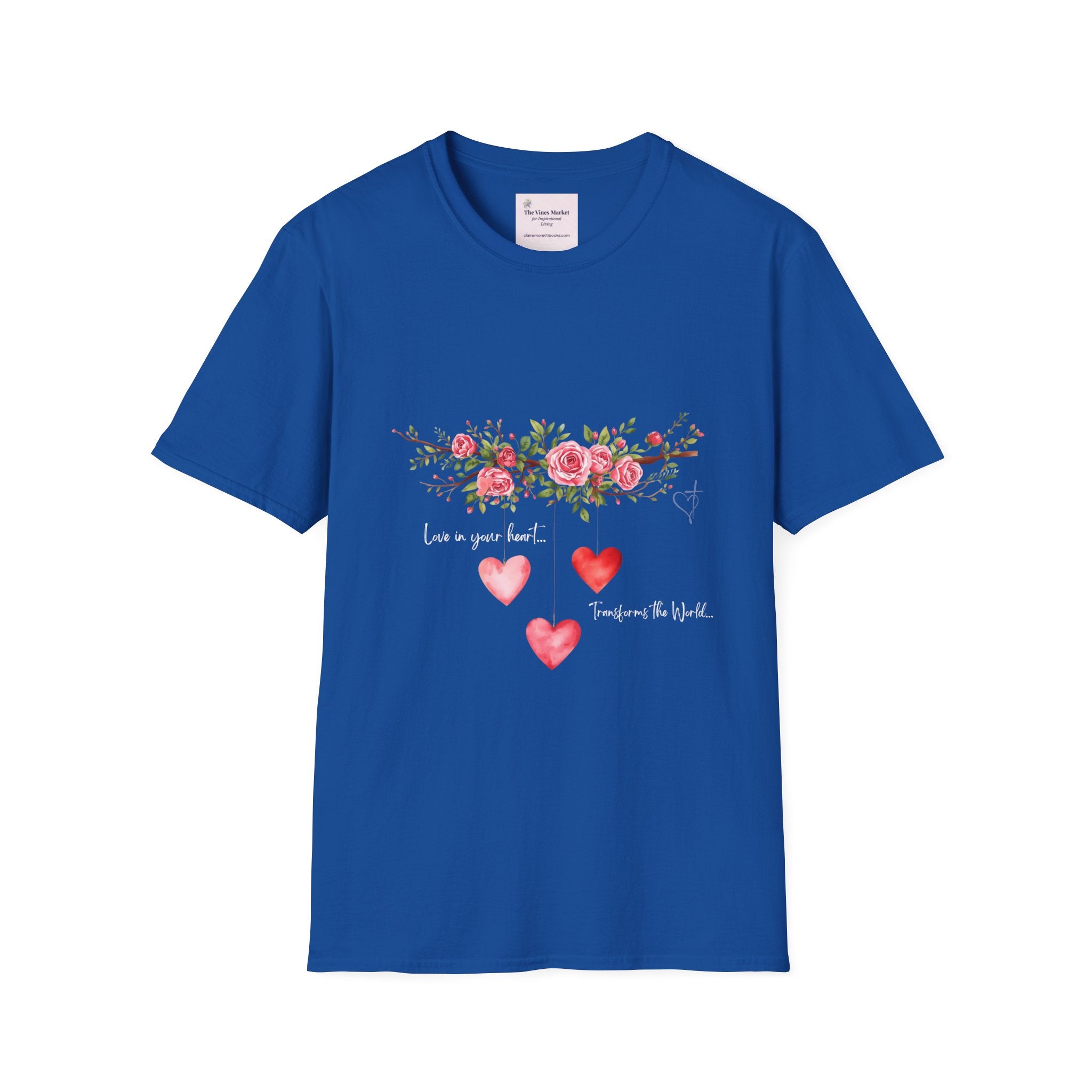 Love in Your Heart Transforms the World Tee – Women's Floral Heart Crewneck