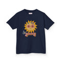 Peace and Love Groovy Sun Kids Tee — Retro 70s Graphic T-Shirt for Boys & Girls