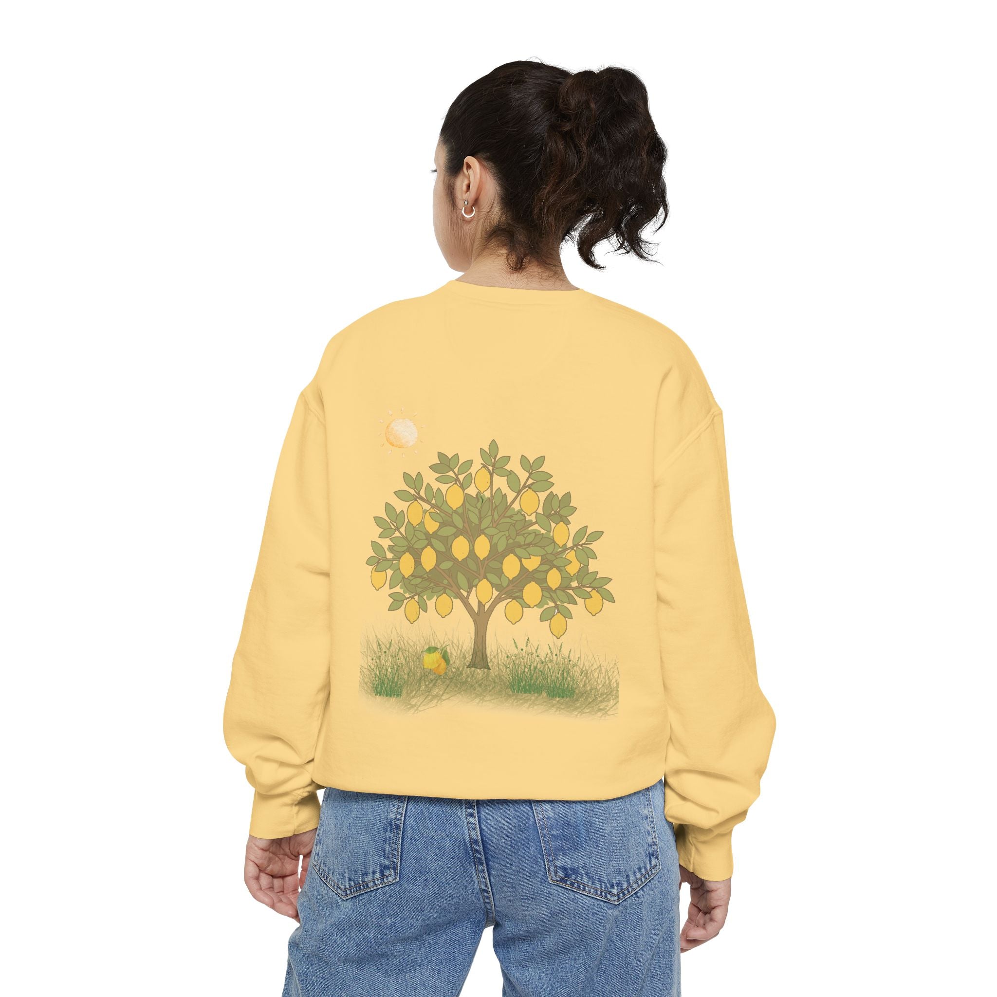 Nourish My Soul | Lemon Tree Comfort Colors Crewneck Sweatshirt – Faith & Soul Care Adult Female