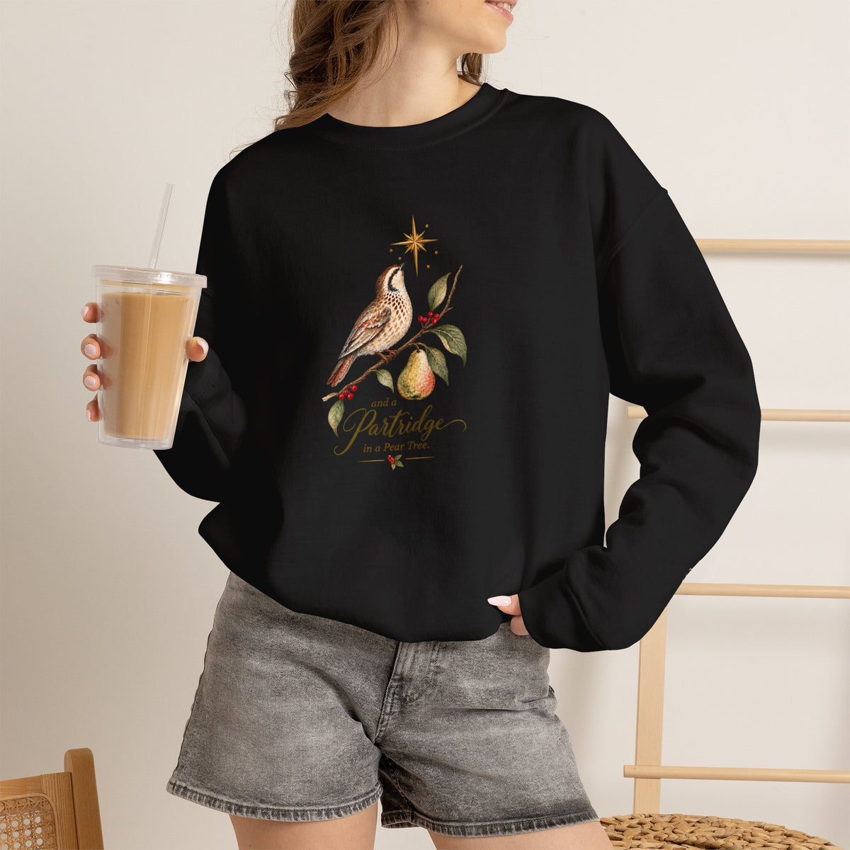 And a Partridge in a Pear Tree | Women's Christmas Crewneck Sweatshirt