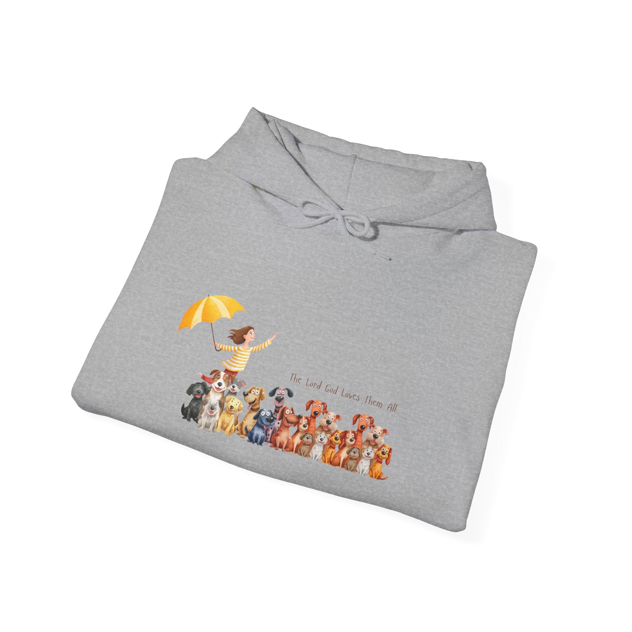 “The Lord God Loves Them All” Women's Hoodie –  Faith-Inspired Animal Lover Sweatshirt