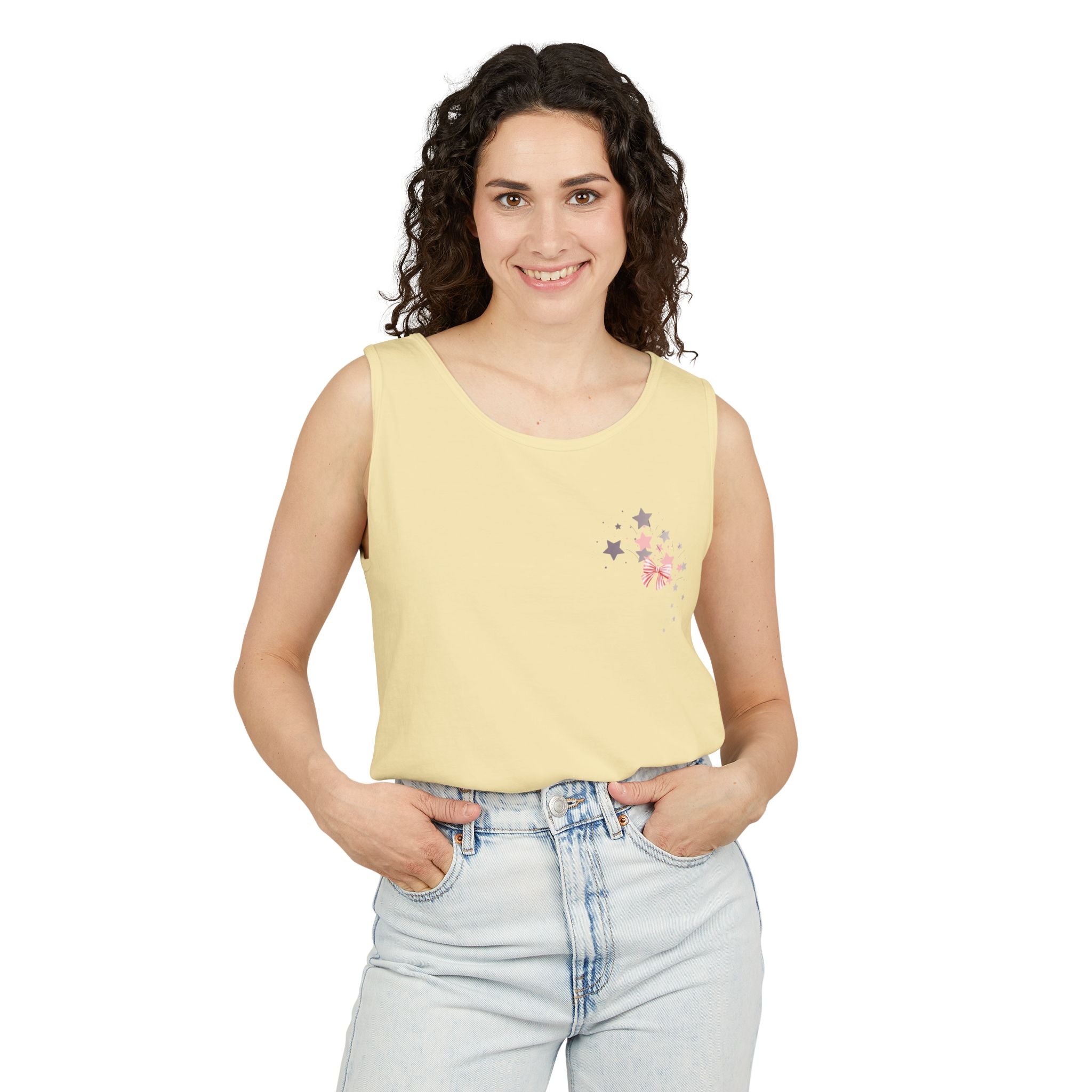 Then, Now and Always | Watercolor Flag & Roses Women's Tank Top