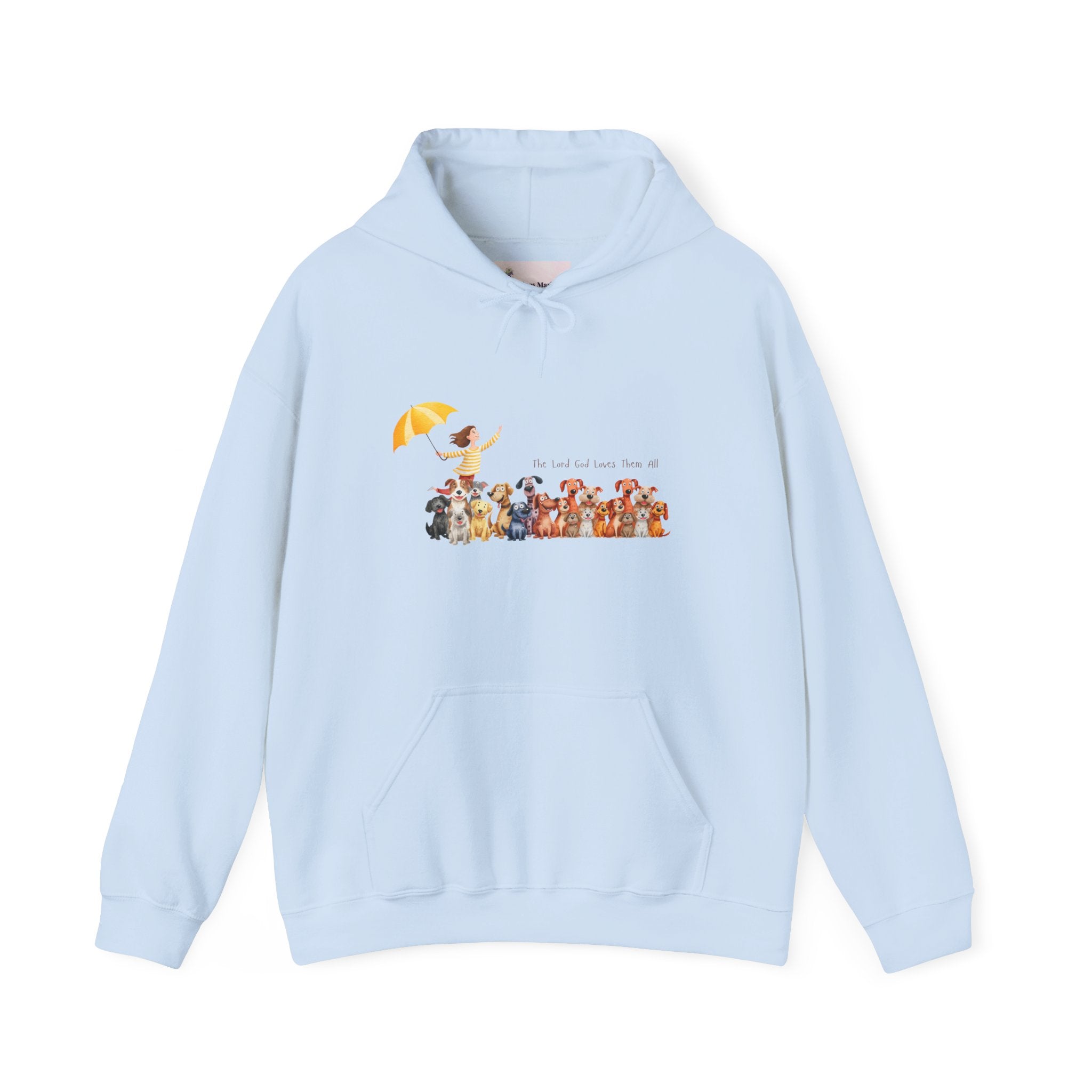 “The Lord God Loves Them All” Women's Hoodie –  Faith-Inspired Animal Lover Sweatshirt