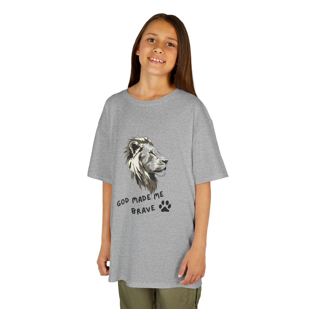 God Made Me Brave Lion  Unisex Cotton™ Tee
