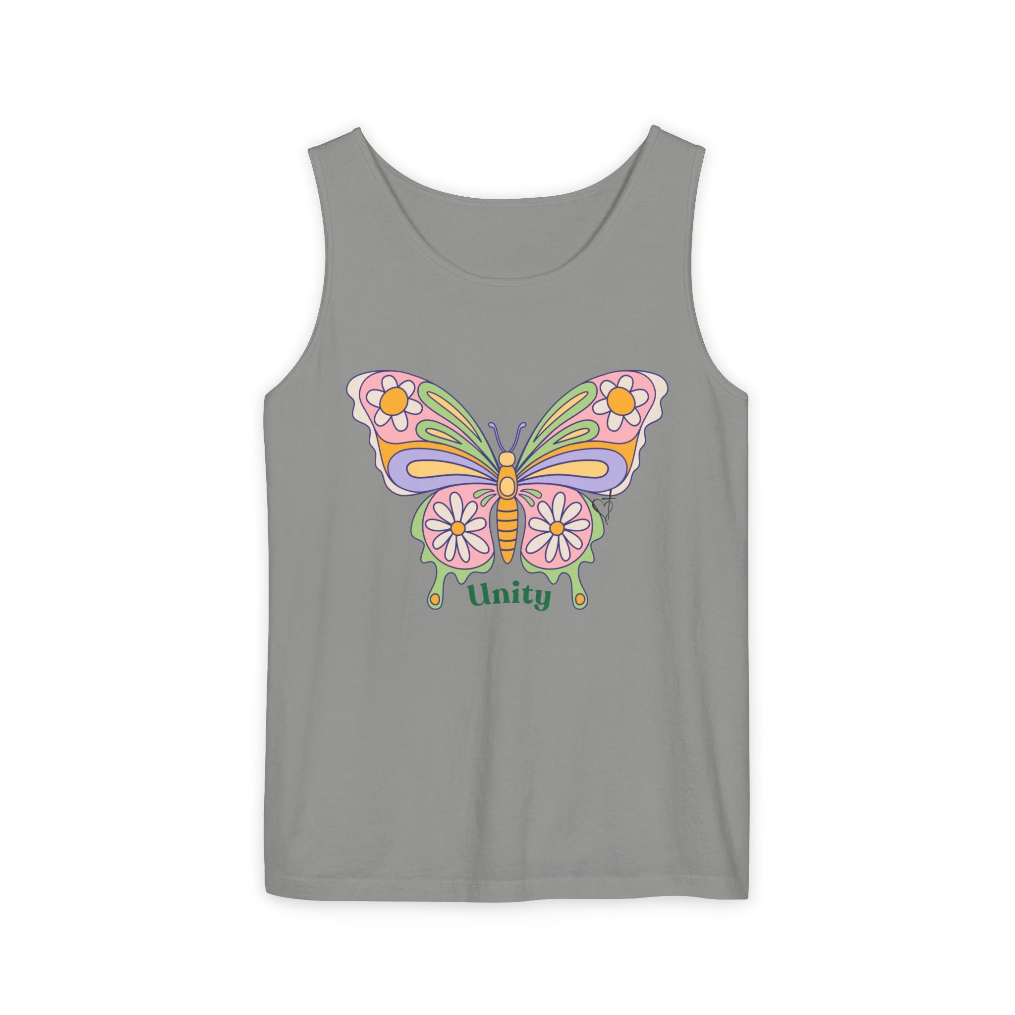 Soft Garment-Dyed Tank Top for Her:  Unity Heals