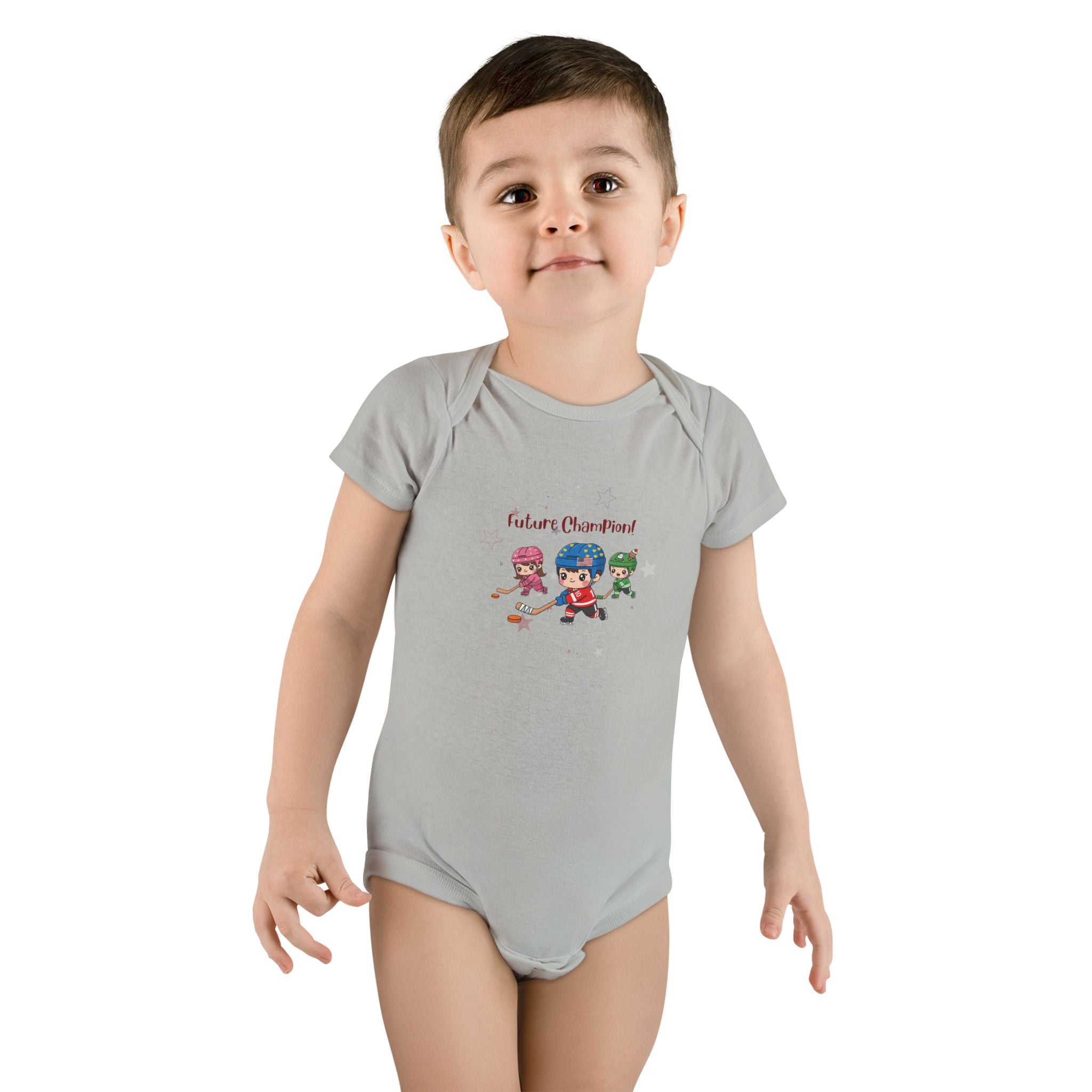 Future Champions Baby Onesie – Hockey Stars & Dreams – Unisex Baby Bodysuit