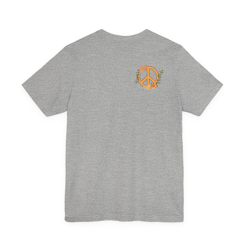 Adult Female Relaxed Comfort Tee:  Peace and Love