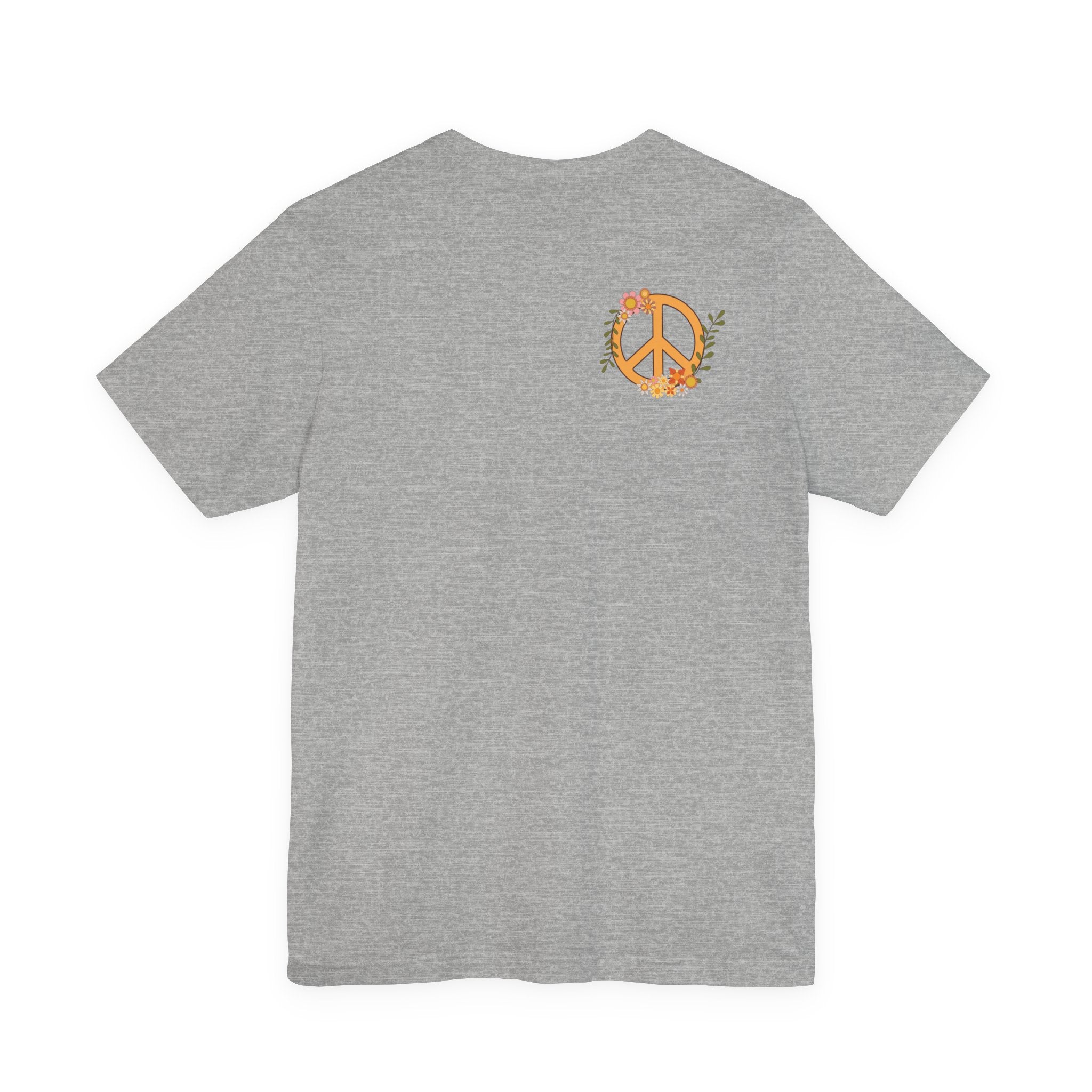 Adult Female Relaxed Comfort Tee:  Peace and Love