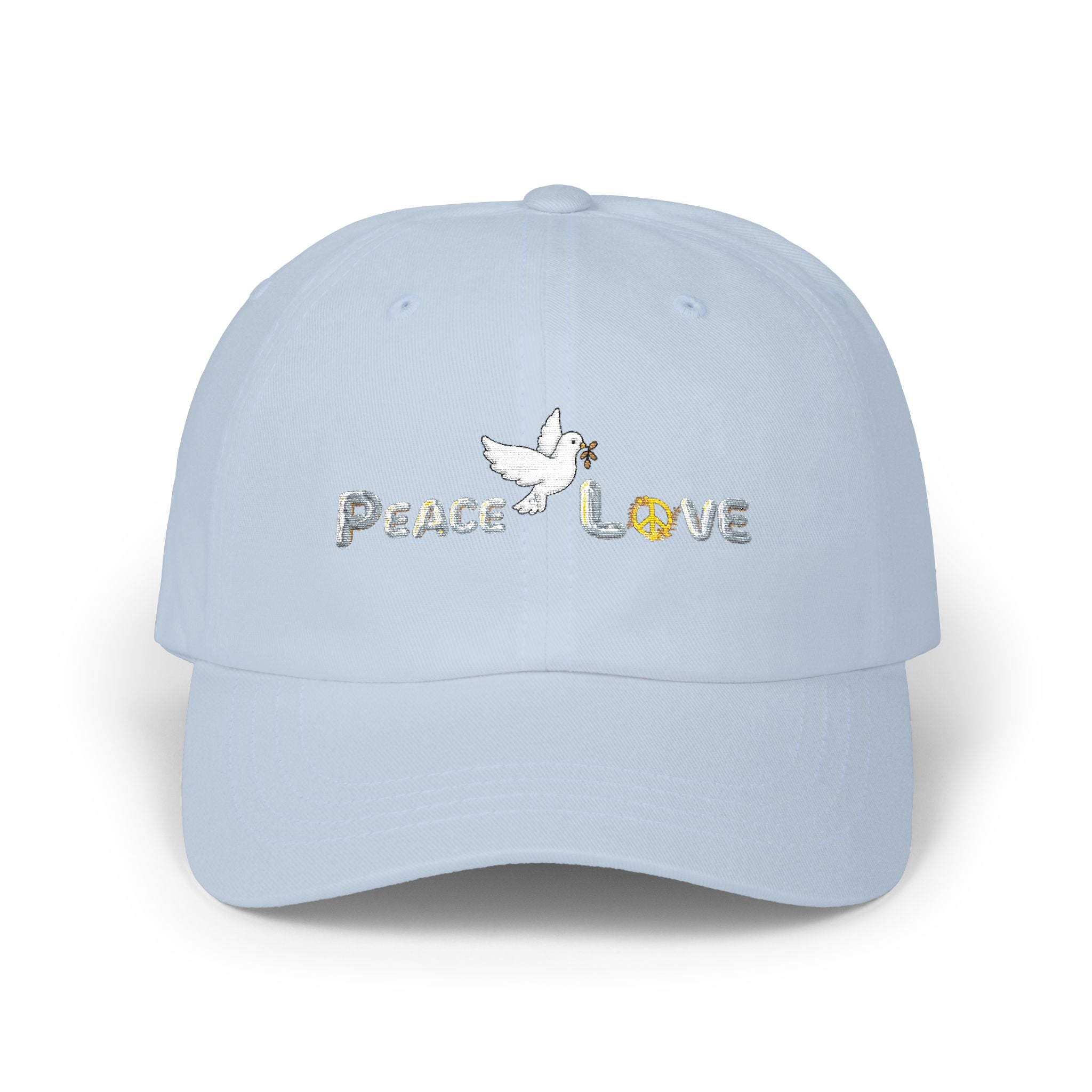 Unisex Peace and Love Adult Embroidered Cap