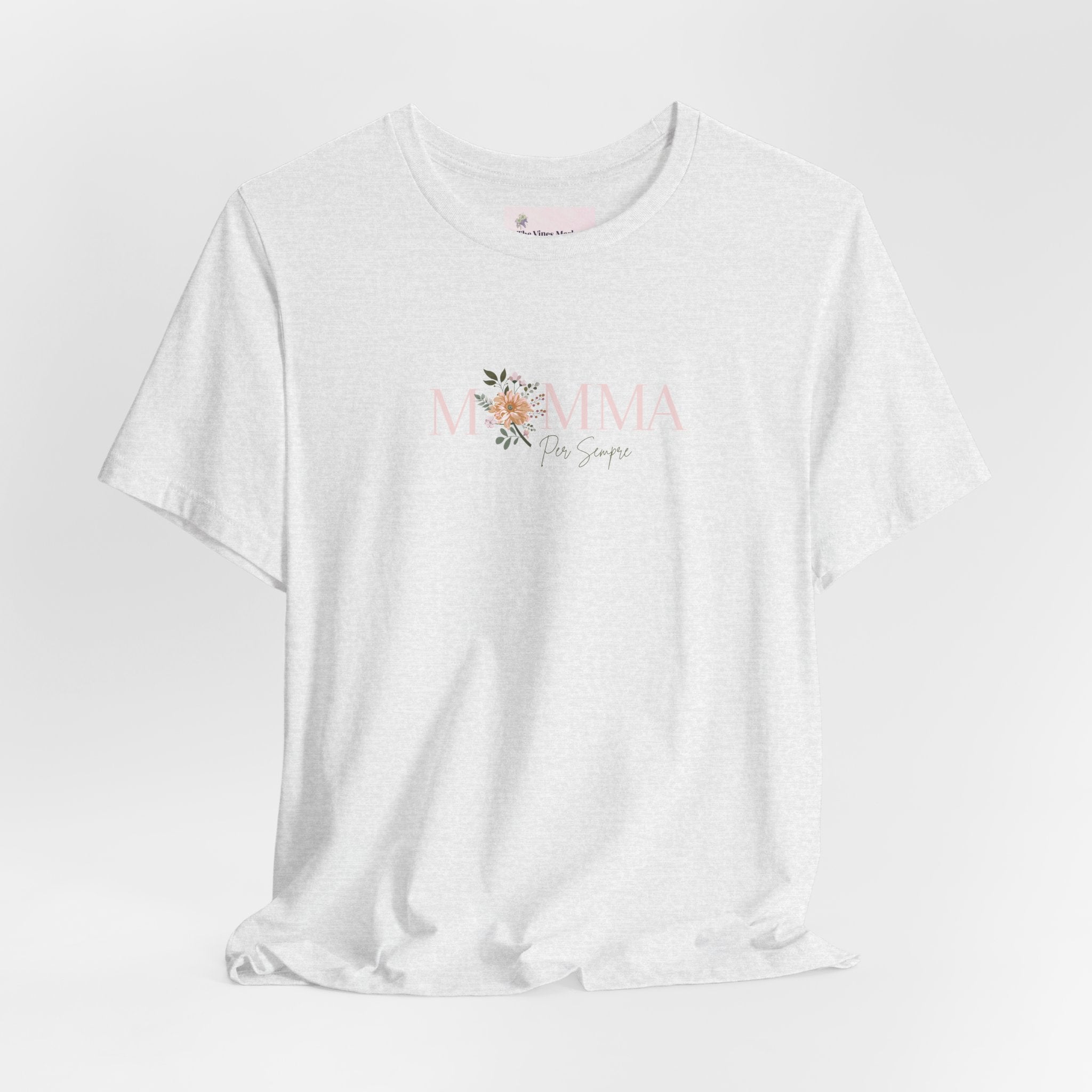 Mamma Per Sempre | Italian "Mom Forever" T-Shirt – Adult Female Floral Mother's Day Gift