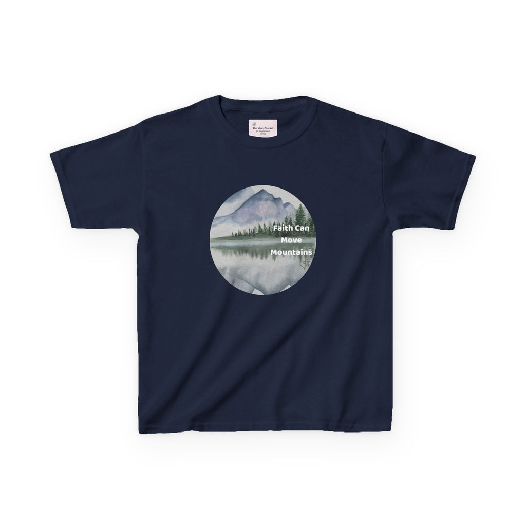 Faith Can Move Mountains:  Unisex US cotton Kids Tee