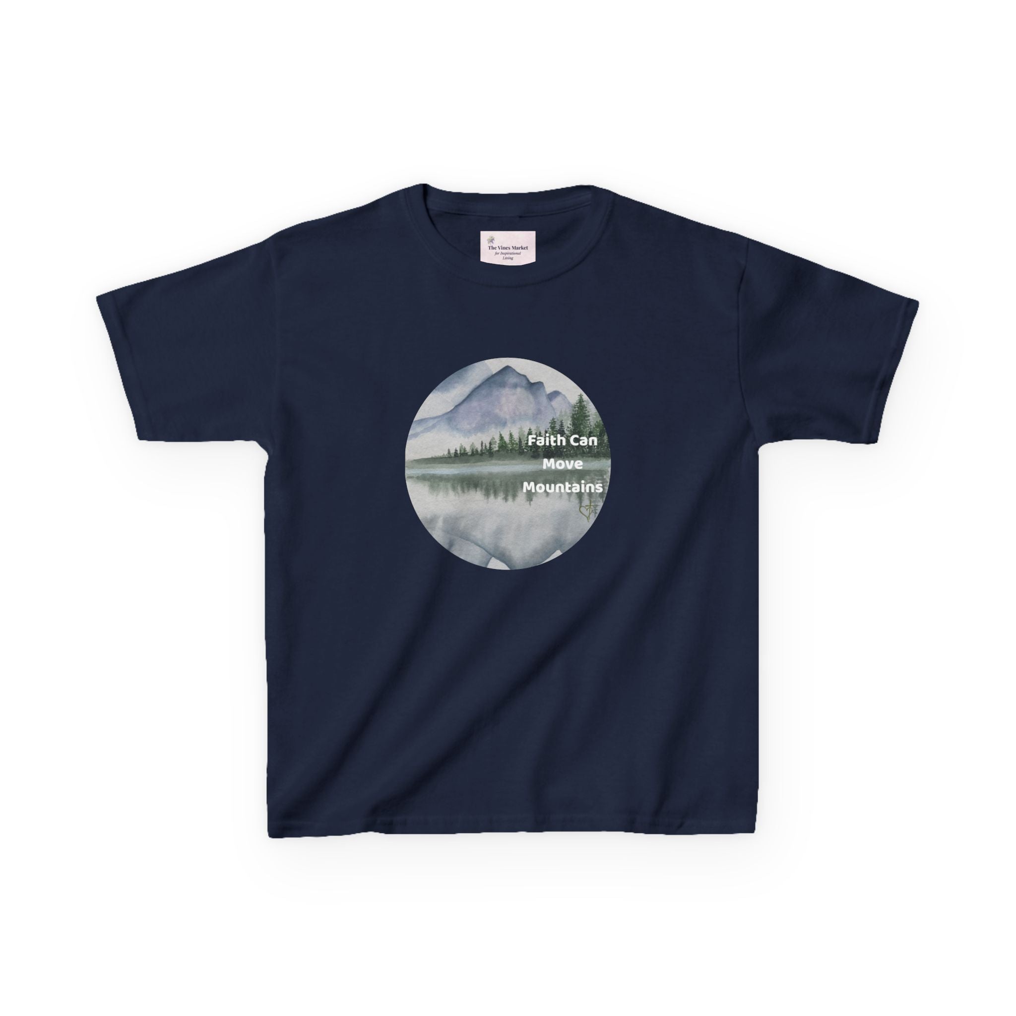Faith Can Move Mountains:  Unisex US cotton Kids Tee