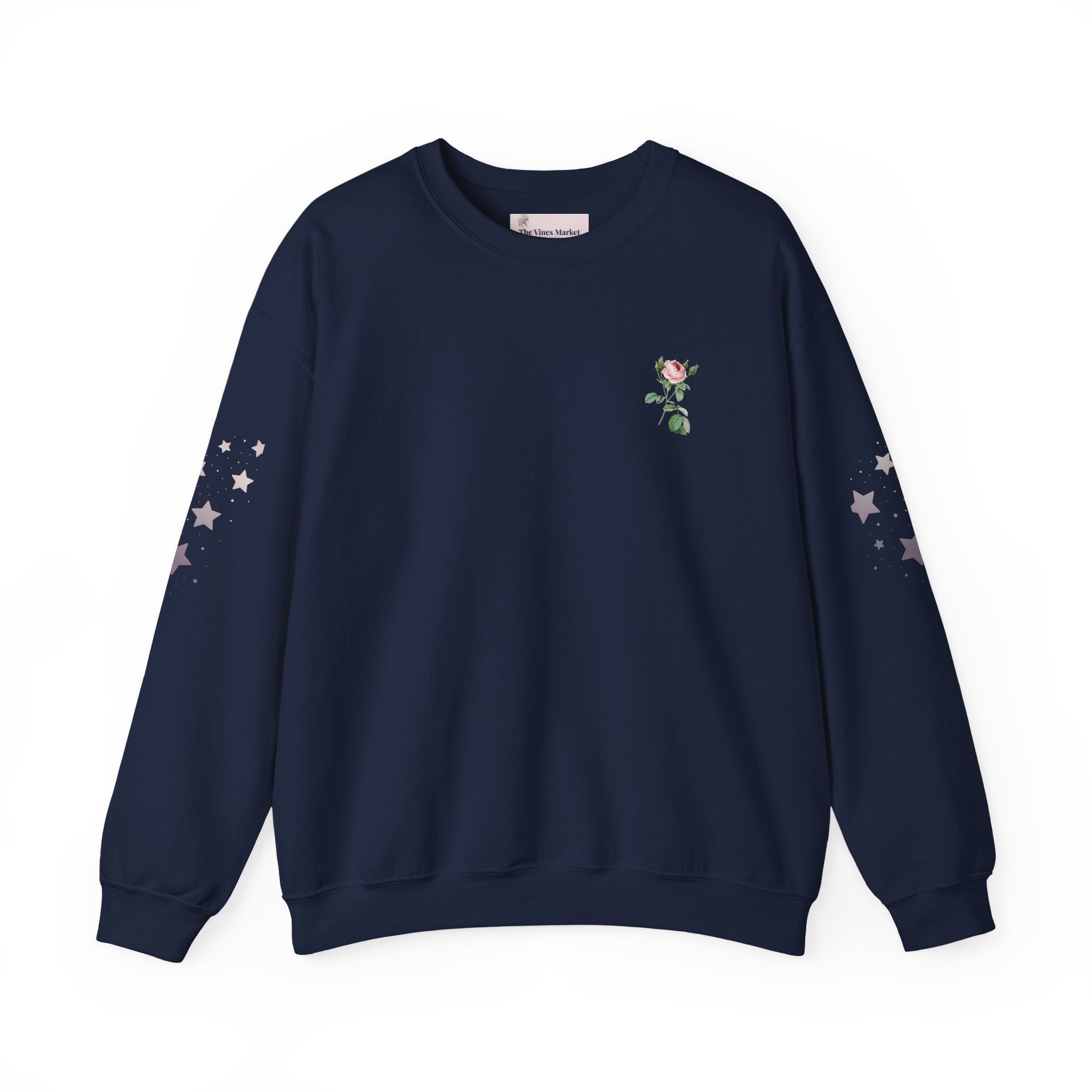 Under God | Watercolor Flag & Roses Women's Crewneck Sweatshirt