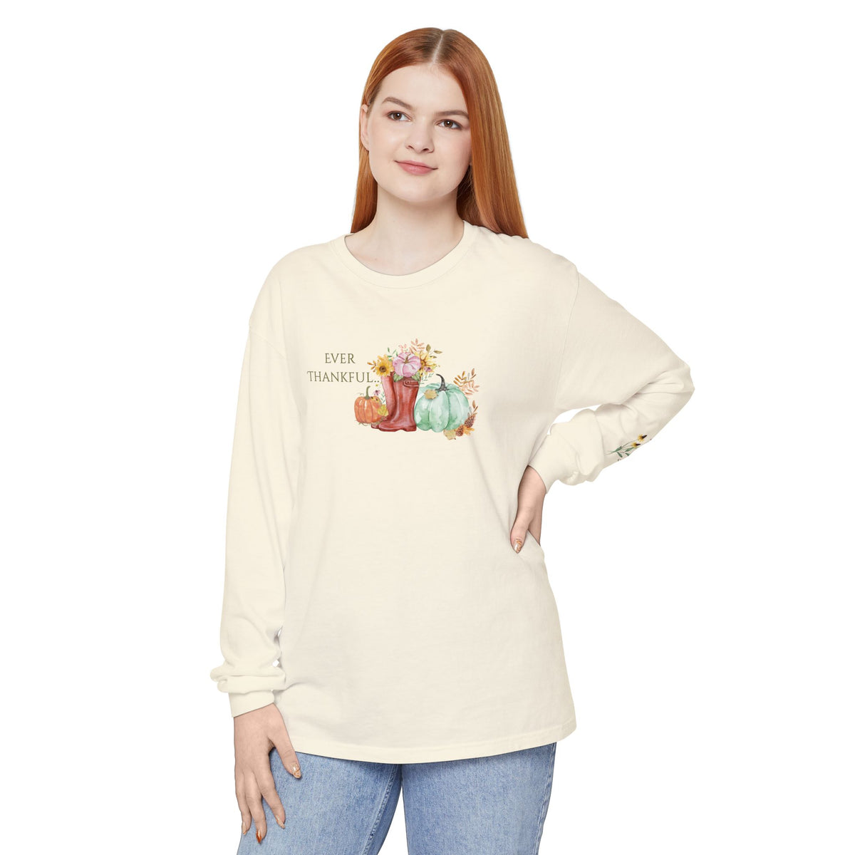 Ever Thankful: Women's Thanksgiving Long Sleeve Tee