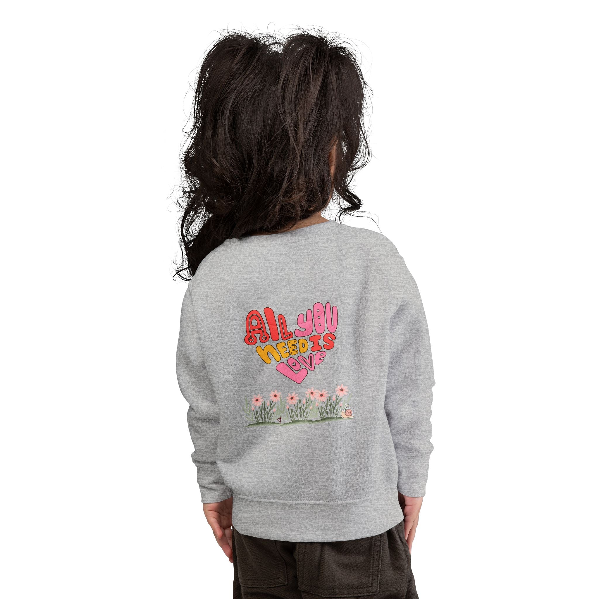Toddler Retro Sweatshirt:  All You Need is Love