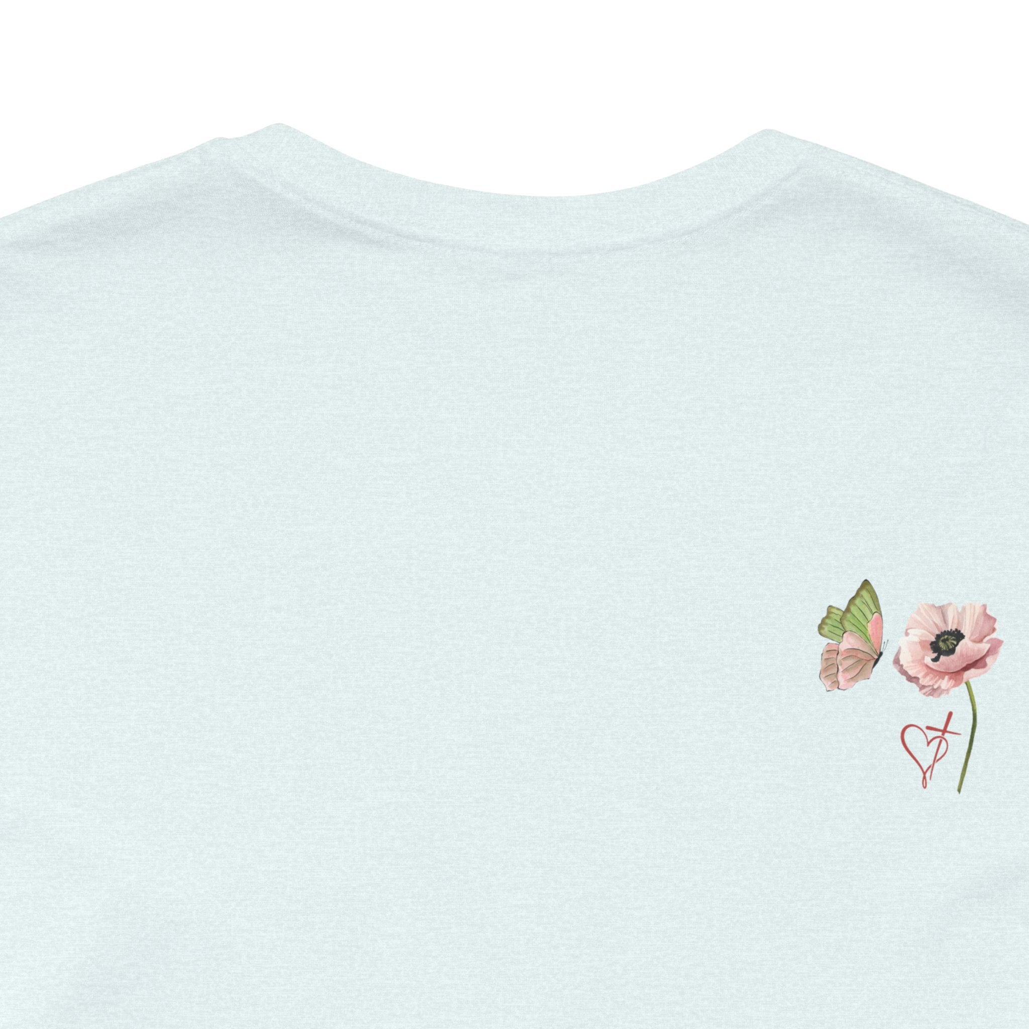 Relaxed Adult Female Comfort Tee: Hope & Rebirth Floral Tee – Easter Collection