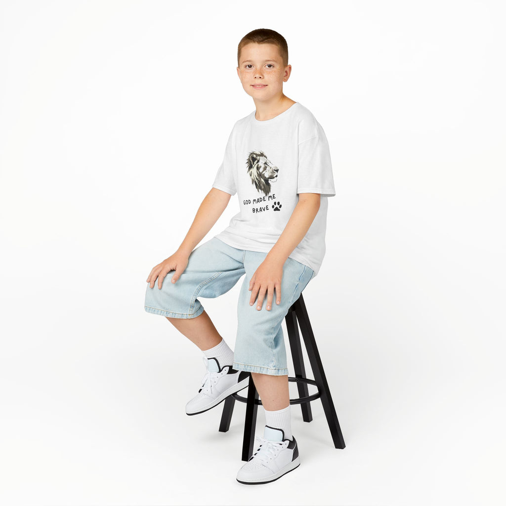 God Made Me Brave Lion  Unisex Cotton™ Tee