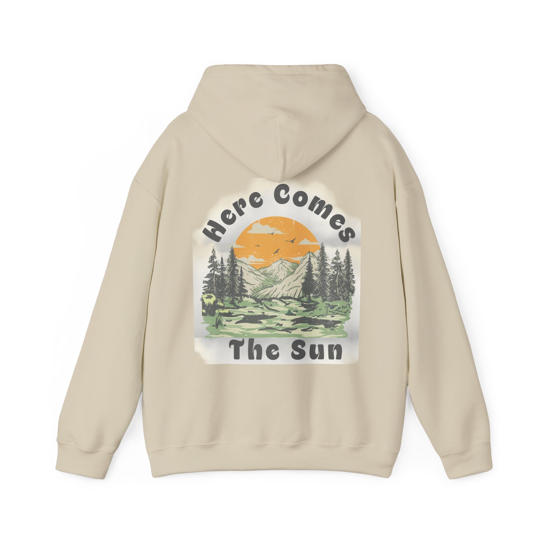 Here Comes The Sun — Unisex Retro Nature Graphic Hoodie