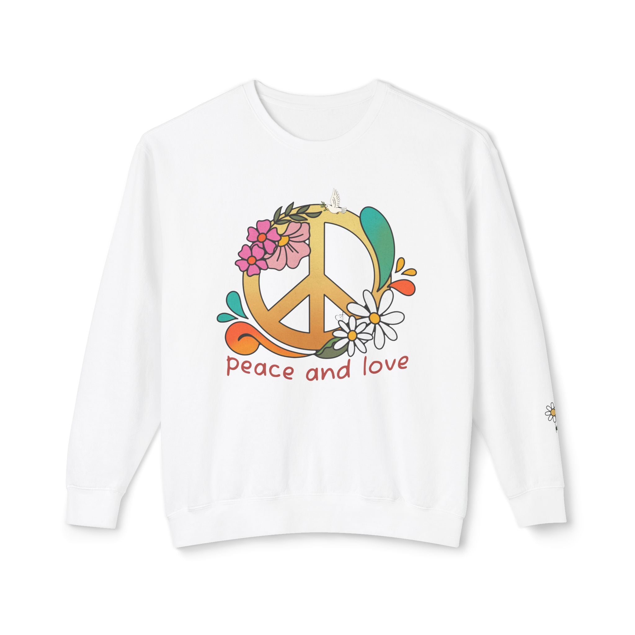 Peace & Love 'My Peace I Give You' 70s Retro Crewneck Sweatshirt