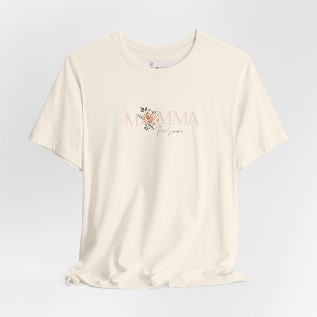 Mamma Per Sempre | Italian "Mom Forever" T-Shirt – Adult Female Floral Mother's Day Gift