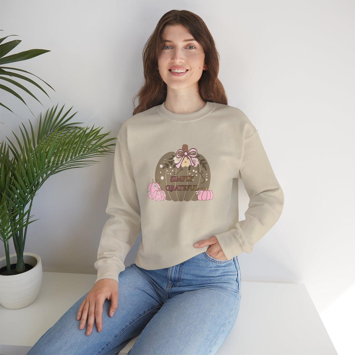 Simply Grateful:  Women's Thanksgiving™ Crewneck Sweatshirt