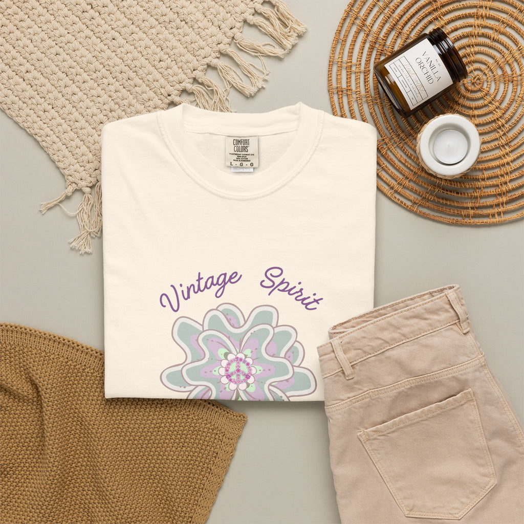 Peace and Love Vintage Spirit Floral T-Shirt -- For Her